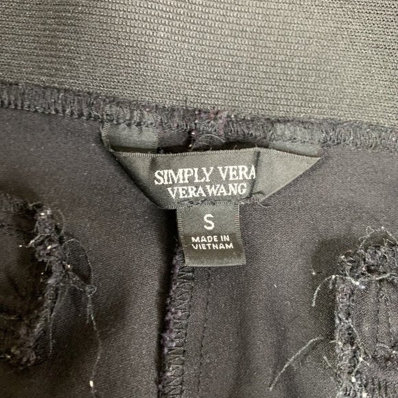 Women's Simply Vera Wang High Rise Heavyweight Cotton Leggings Size Sm Black - Picture 6 of 7